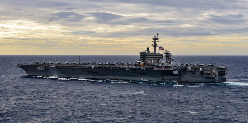 Nimitz and TR conduct dual carrier operations in the Indo-Pacific