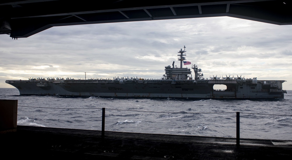 Nimitz and Theodore Roosevelt Carrier Strike Groups conduct dual carrier operations