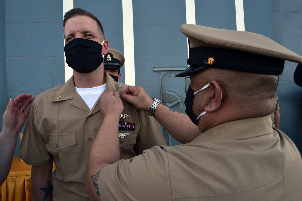 USS PHILIPPINE CPO PINNING CEREMONY AT SEA/DEPLOYMENT