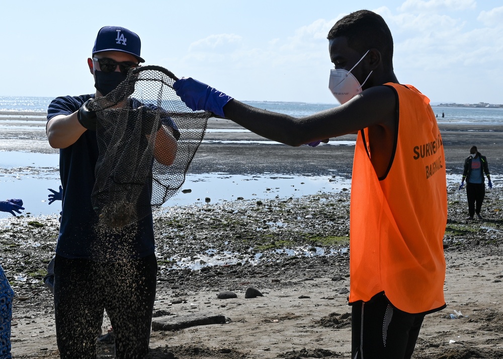 Civil Affairs East Africa Team, local partners clean Djiboutian beach