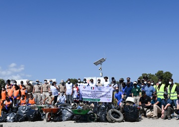 Civil Affairs East Africa Team, local partners clean Djiboutian beach