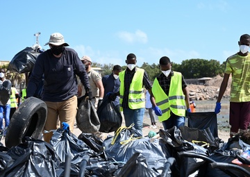 Civil Affairs East Africa Team, local partners clean Djiboutian beach