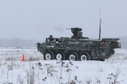 Bull Troop Braves Snow for Gunnery Training