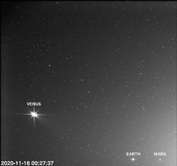 SolOHI Imager Captures Rare Shot of Venus, Earth, Mars, and Uranus