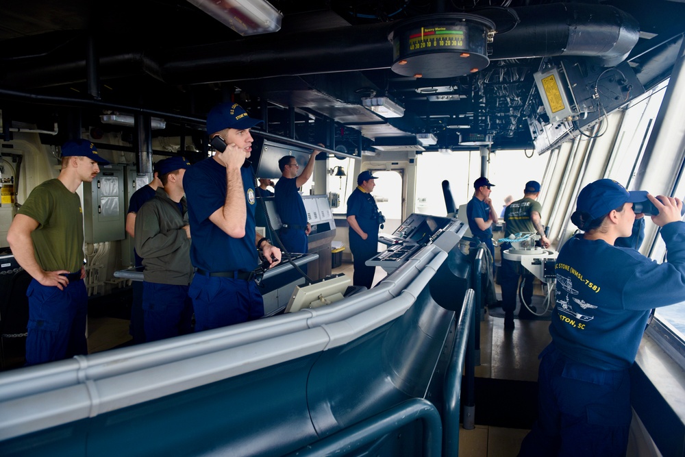 USCGC Stone (WMSL 758) patrols Atlantic high seas
