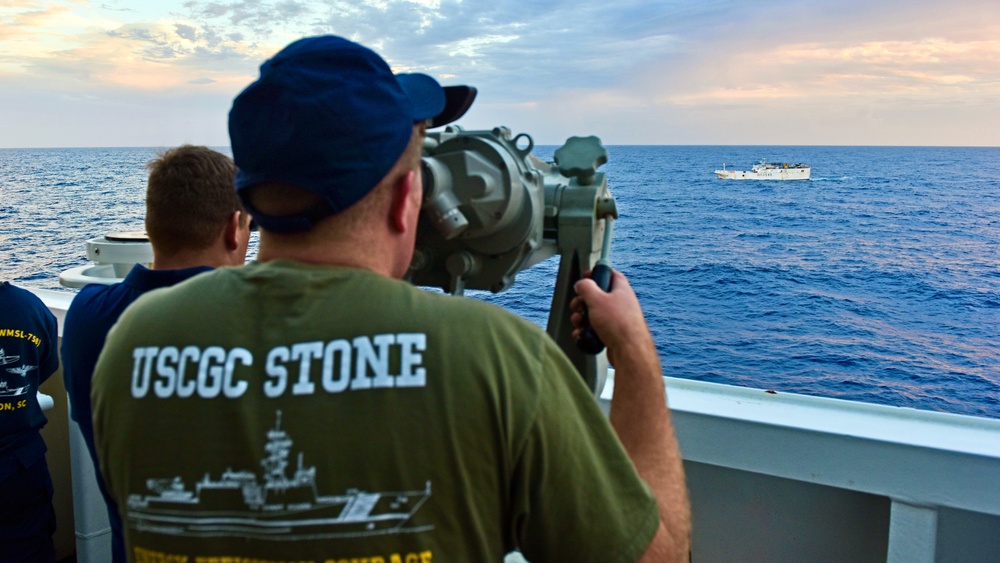 USCGC Stone (WMSL 758) patrols high seas for illegal fishing