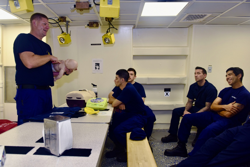 USCGC Stone (WMSL 758) CPR training