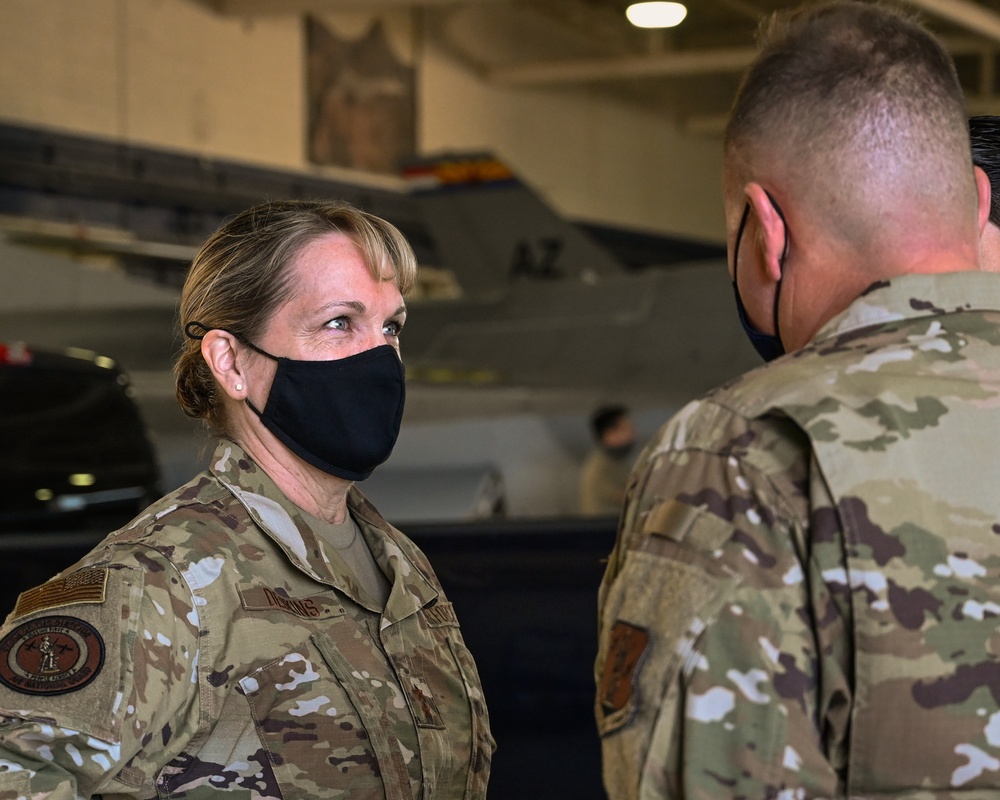 Maj. Gen. Dawne L. Deskins visits Airmen at the 162d Wing