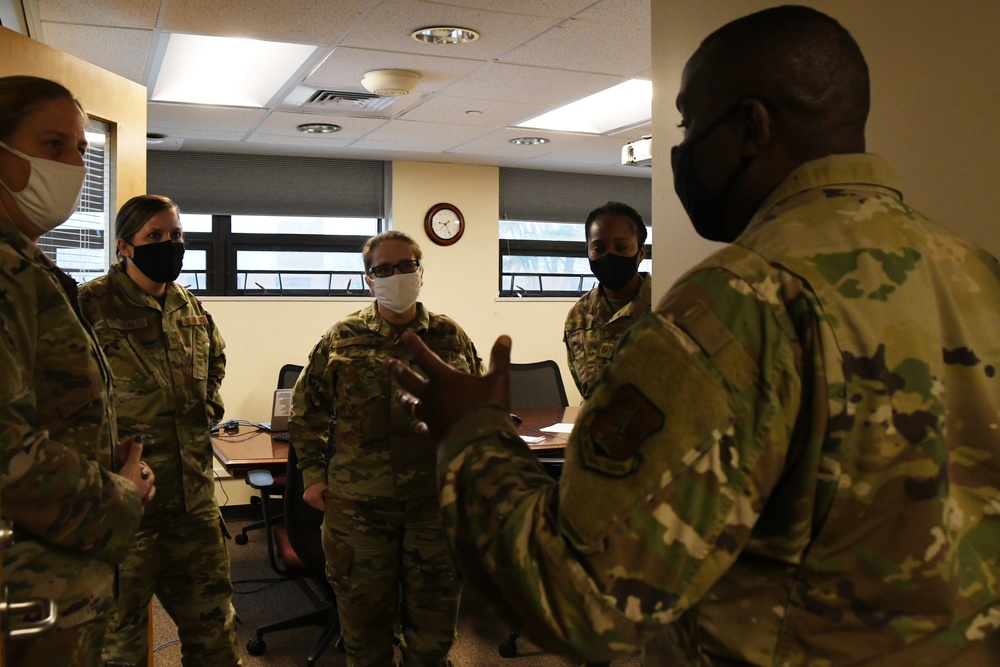 Command Chief Master Sergeant of the Air National Guard visits 104th Fighter Wing