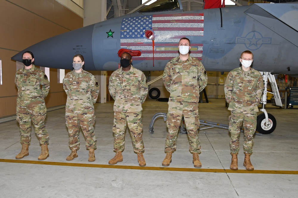 Command Chief Master Sergeant of the Air National Guard visits 104th Fighter Wing