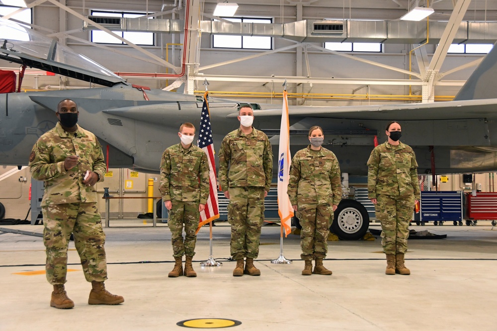 Command Chief Master Sergeant of the Air National Guard visits 104th Fighter Wing