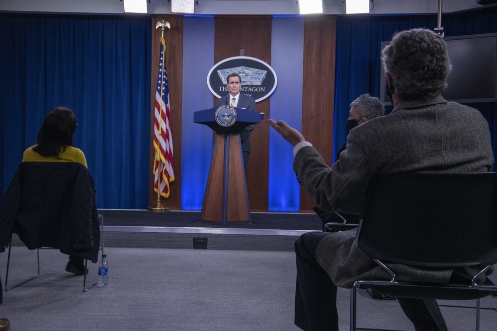 Pentagon Press Secretary John F. Kirby briefs media