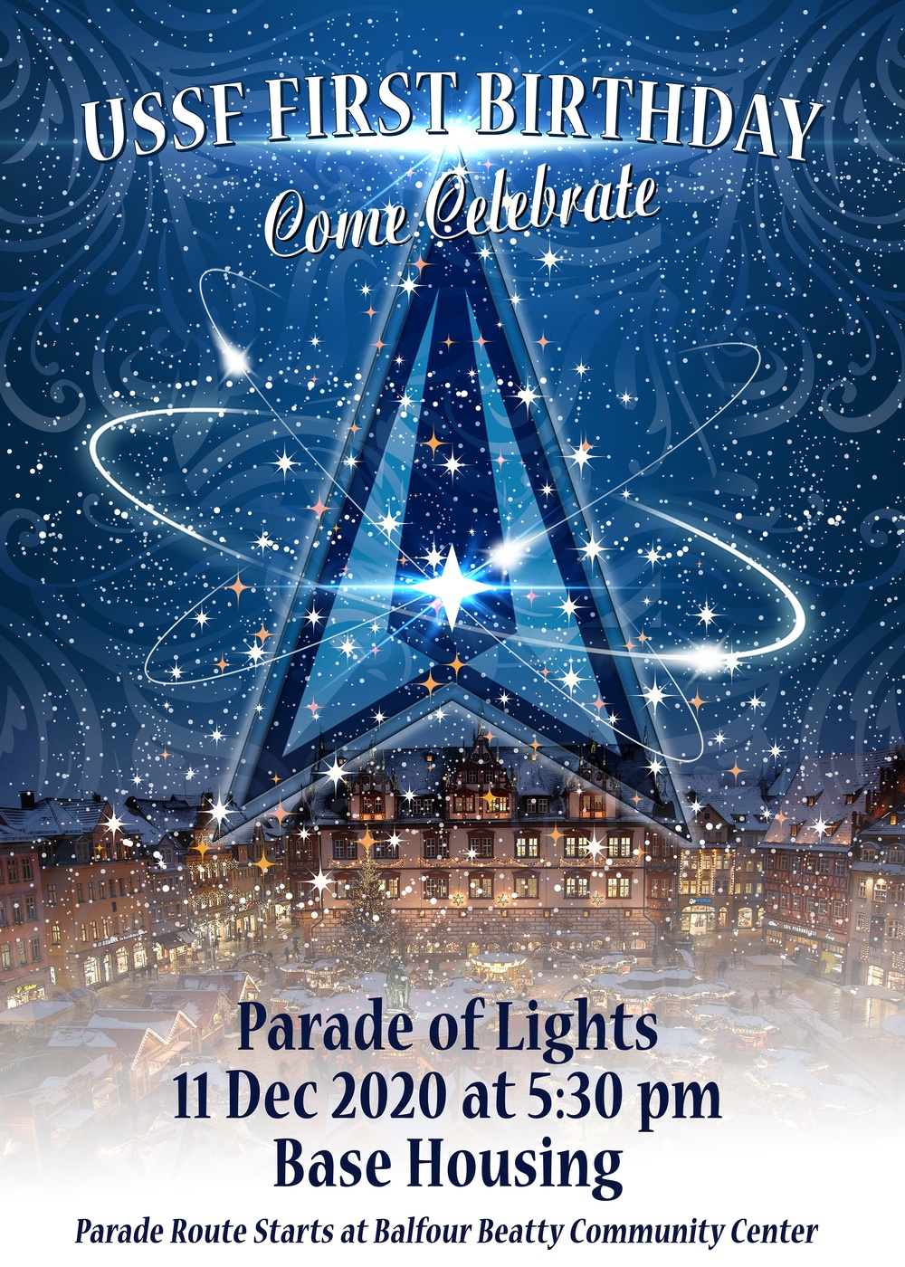 USSF 1st Birthday Parade of Lights Celebration - Digital Art