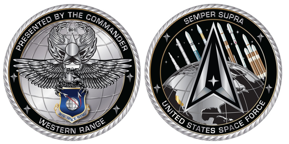 30th Space Wing Commander's Coin - Identity Design