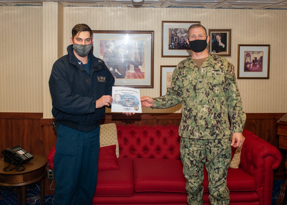 Sailor awarded warfighter or the week