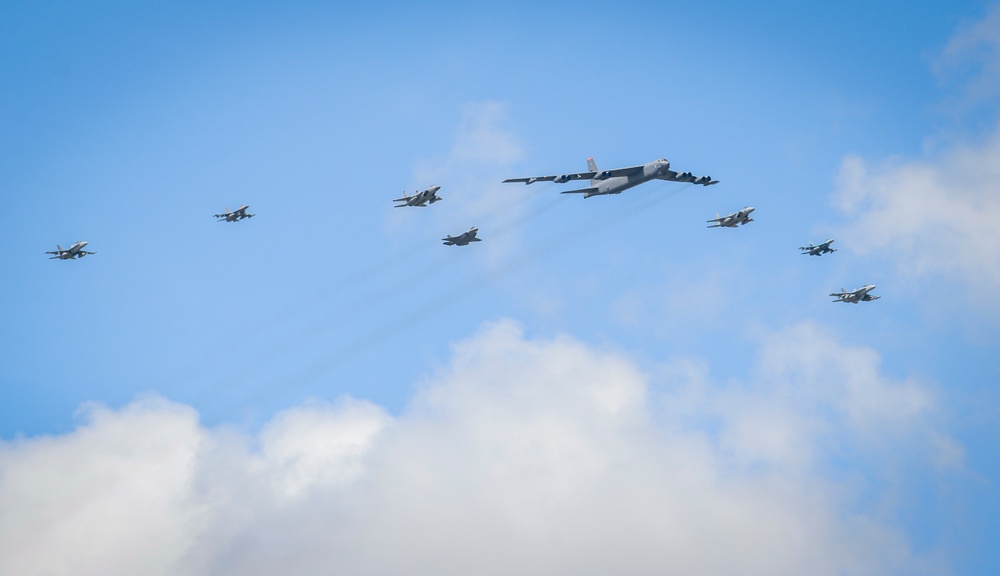 Combined forces conduct flyover for Cope North 2021