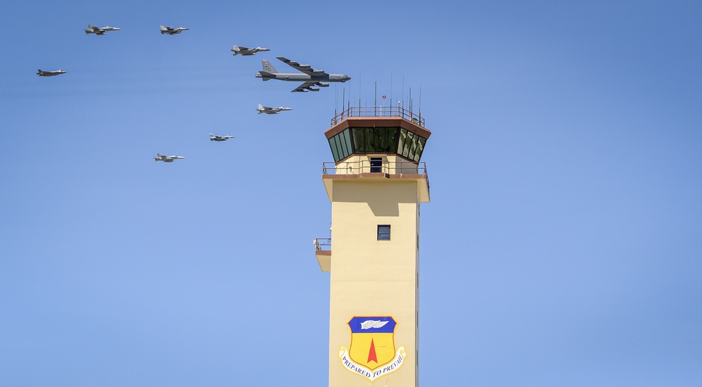 Combined forces conduct flyover for Cope North 2021