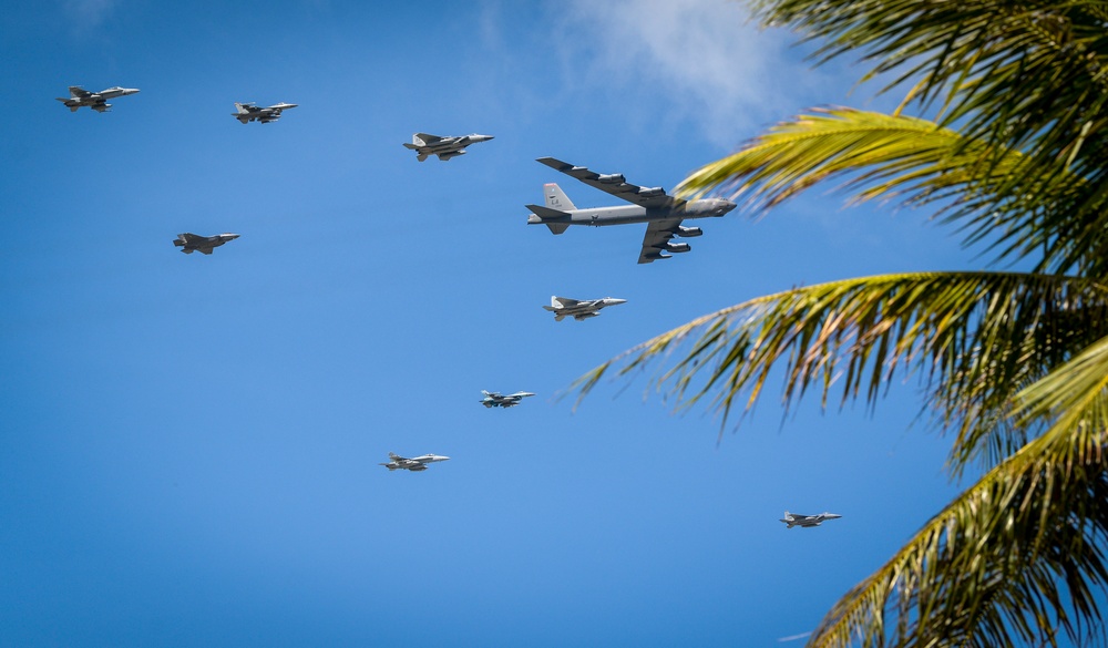 Combined forces conduct flyover for Cope North 2021