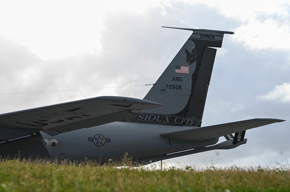 Iowa Air National Guard KC-135 land at Andersen Air Force Base