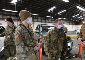 Washington ANG Commander tours Clark County Fairgrounds COVID-19 vaccination site