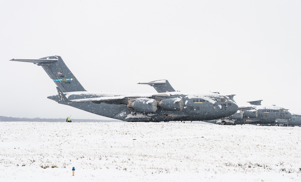 Team Dover works through snow storm