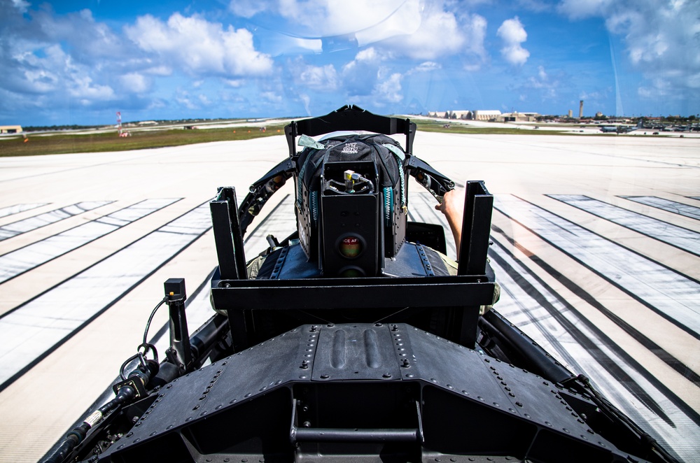 Koku-Jieitai, U.S. Aircraft perform flyover of Guam during Cope North 21