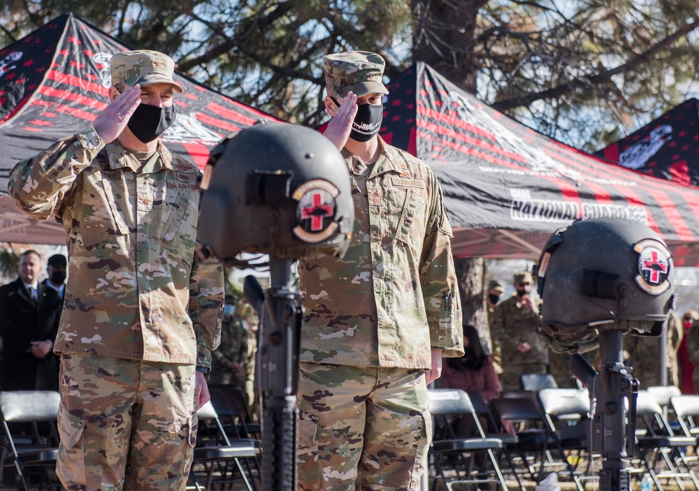 Idaho National Guard pays its respects to the three fallen pilots in the Feb. 2 Black Hawk crash