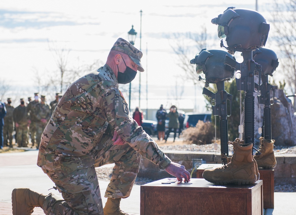 Idaho National Guard pays its respects to the three fallen pilots in the Feb. 2 Black Hawk crash