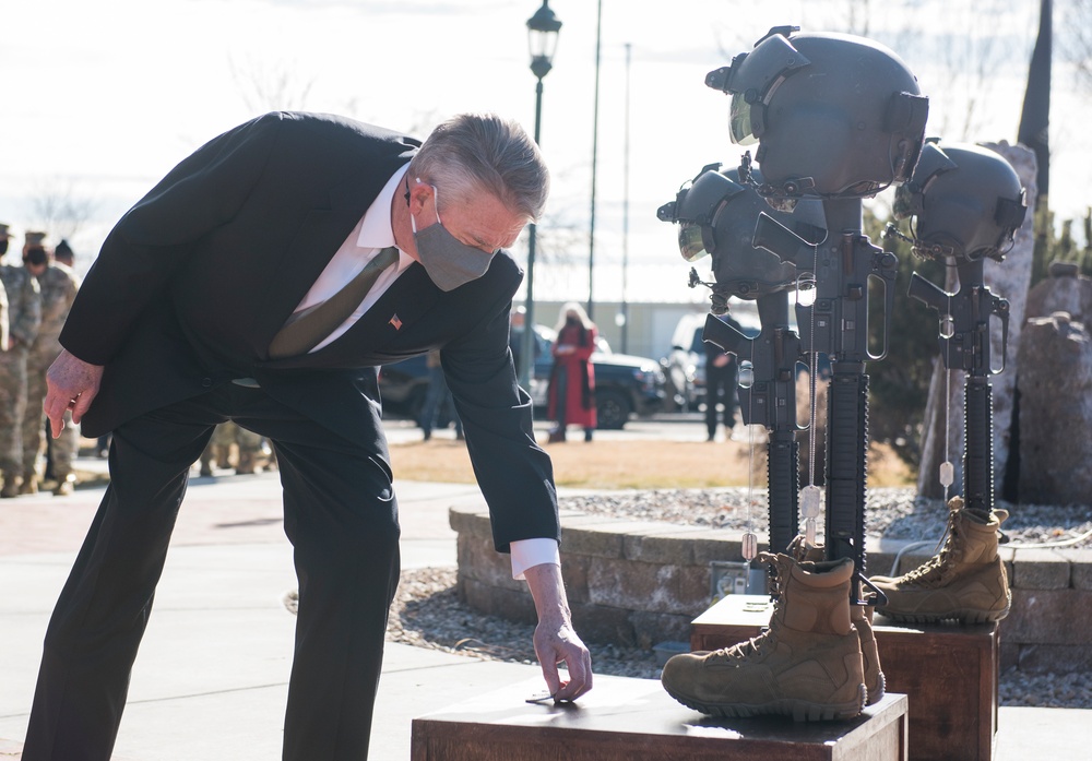 Idaho National Guard pays its respects to the three fallen pilots in the Feb. 2 Black Hawk crash