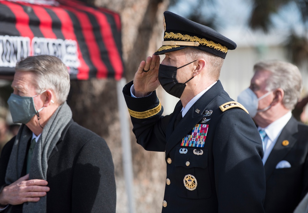 Idaho National Guard pays its respects to the three fallen pilots in the Feb. 2 Black Hawk crash