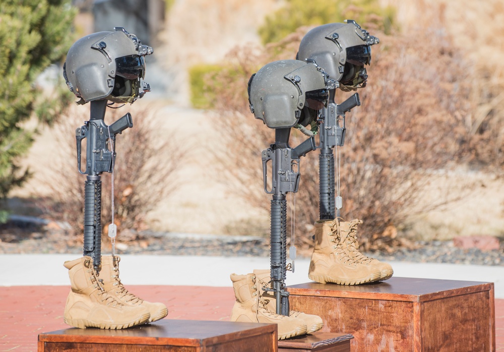 Idaho National Guard pays its respects to the three fallen pilots in the Feb. 2 Black Hawk crash