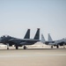 Strike Eagles conduct combat turns at Al Dhafra Air Base