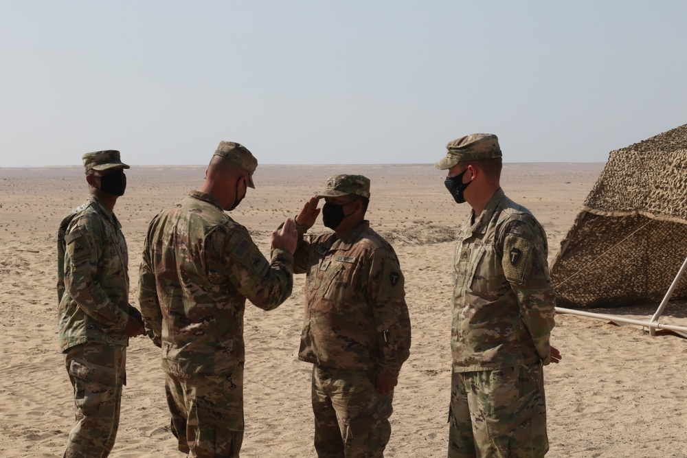 Task Force Spartan Public Affairs Soldiers receive coin, Iron Union 14