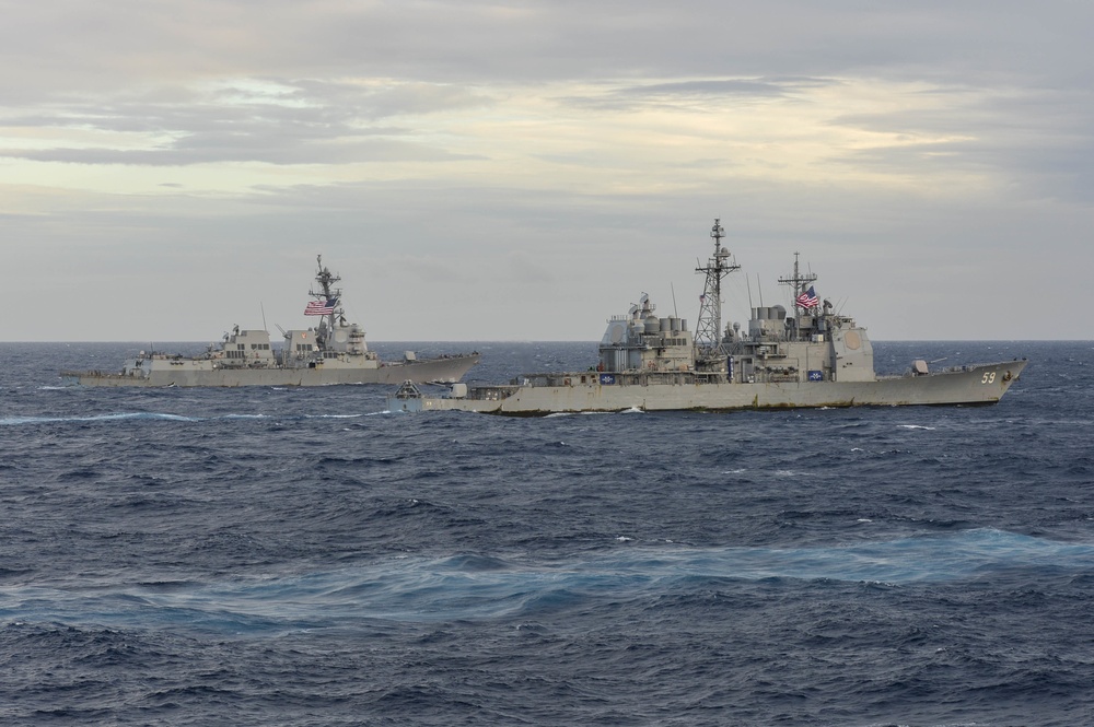 Theodore Roosevelt and Nimitz Carrier Strike Groups conduct dual-carrier operations