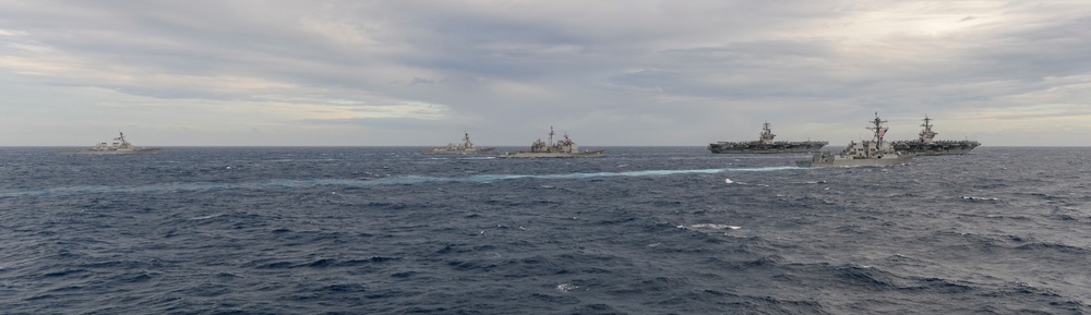 Theodore Roosevelt and Nimitz Carrier Strike Groups conduct dual-carrier operations