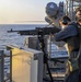 USS America (LHA 6) Sailors participate in gun shoot drill.