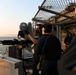 USS America (LHA 6) Sailors participate in gun shoot drill.