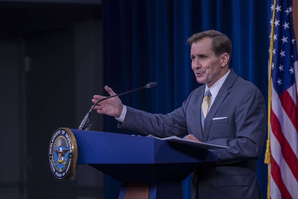 Pentagon Press Secretary John F. Kirby briefs media