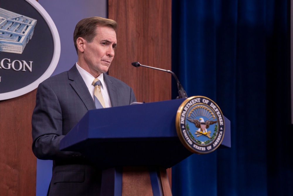 Pentagon Press Secretary John F. Kirby briefs media