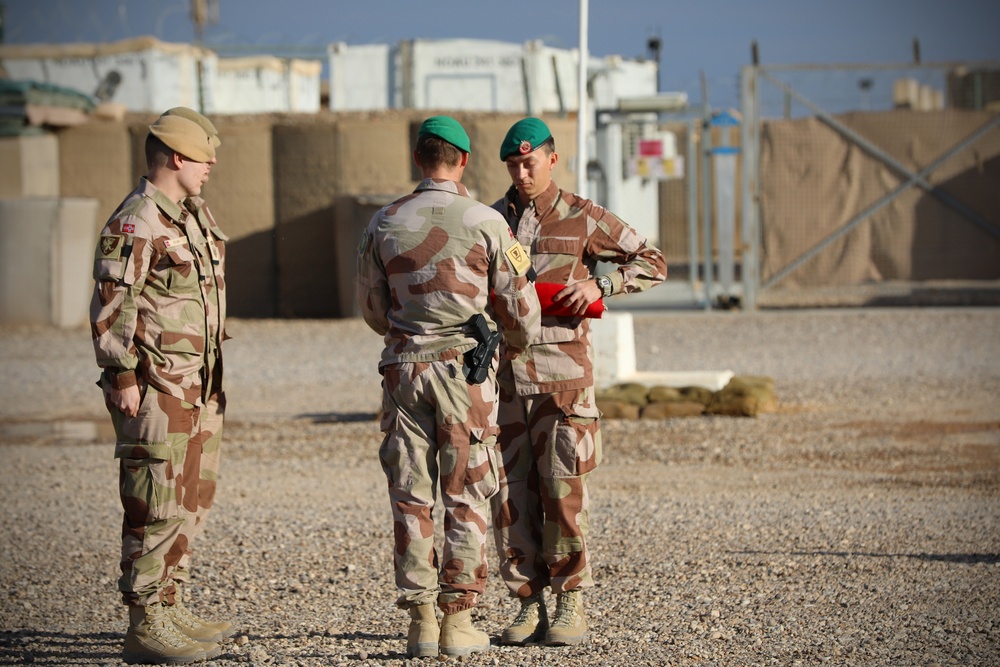 Norwegian Soldiers Conduct Transfer of Authority at AAAB