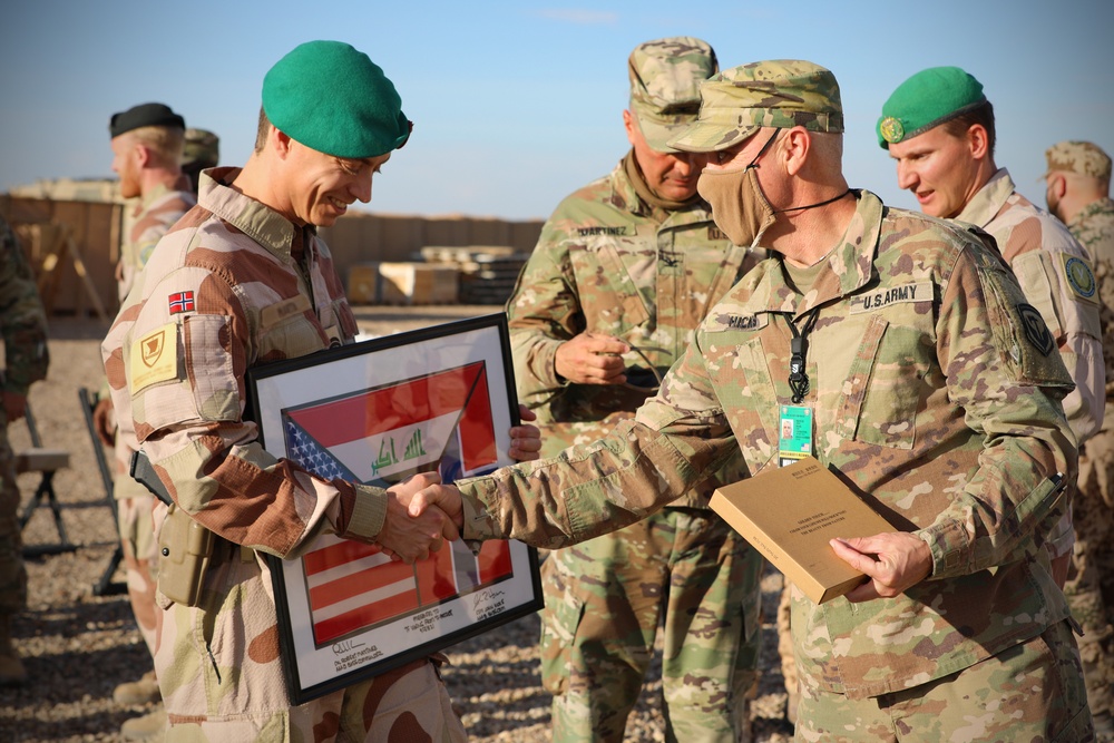 Norwegian Soldiers Conduct Transfer of Authority at AAAB