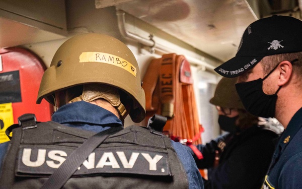 Sailors conduct Active Shooter Training aboard McCain