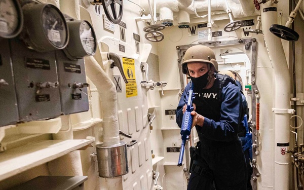 Sailors conduct Active Shooter Training aboard McCain