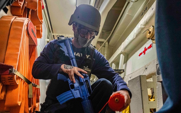 Sailors conduct Active Shooter Training aboard McCain