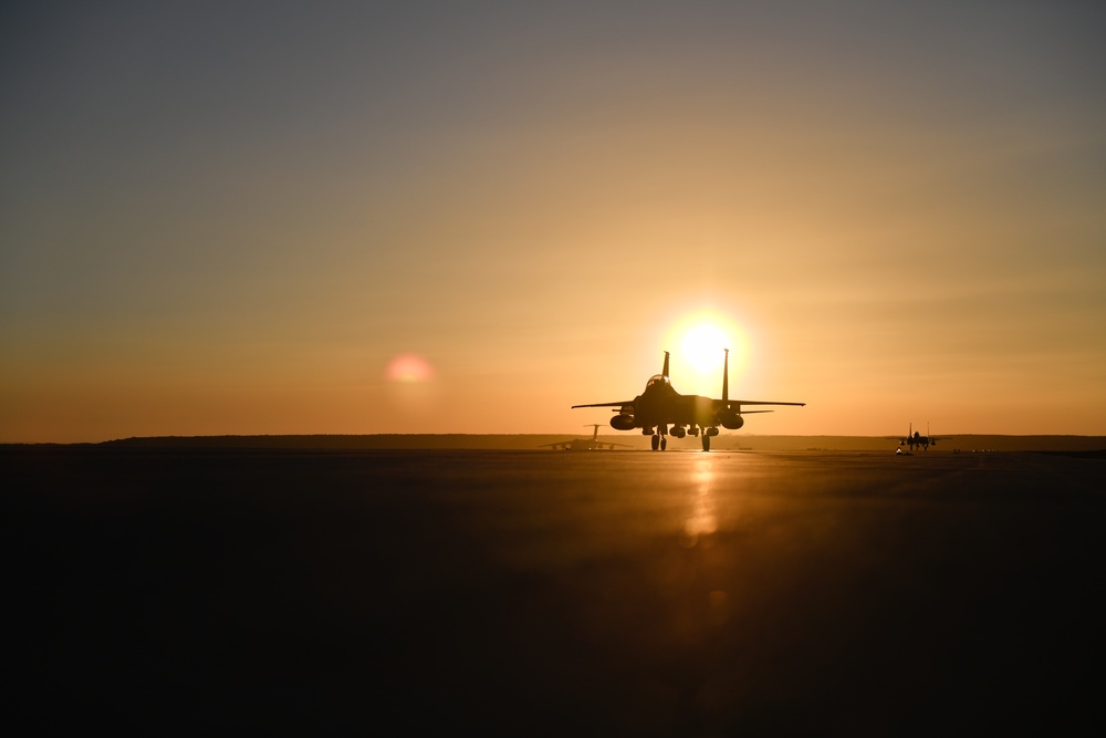 F-15E Strike Eagle and a Picturesque Sunset