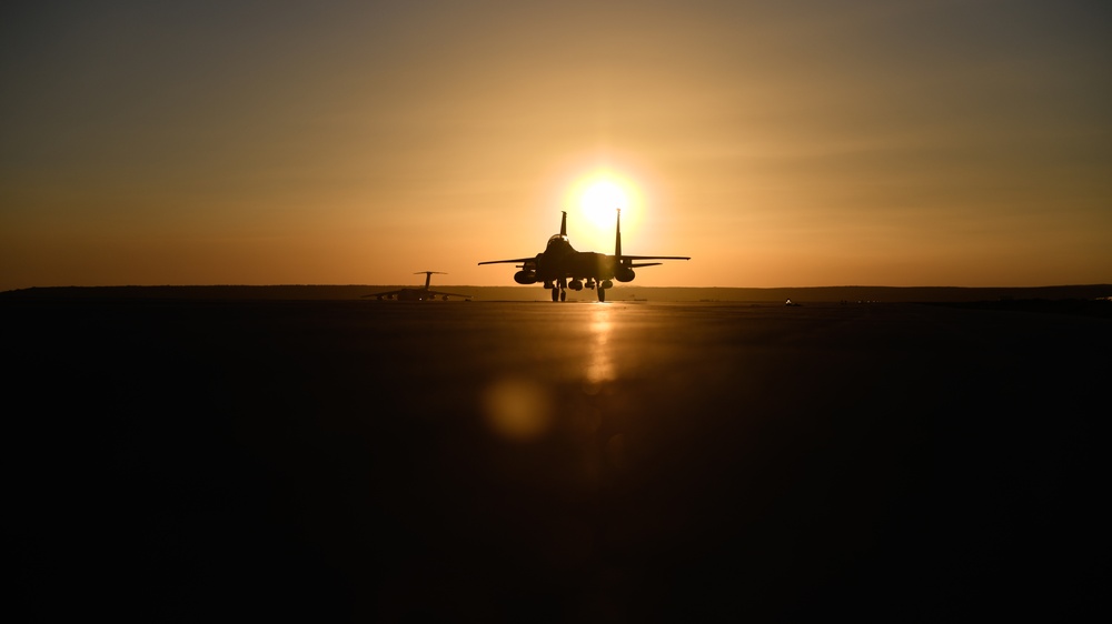 F-15E Strike Eagle and a Picturesque Sunset