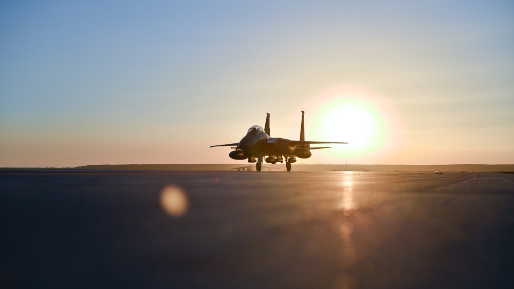 F-15E Strike Eagle and a Picturesque Sunset