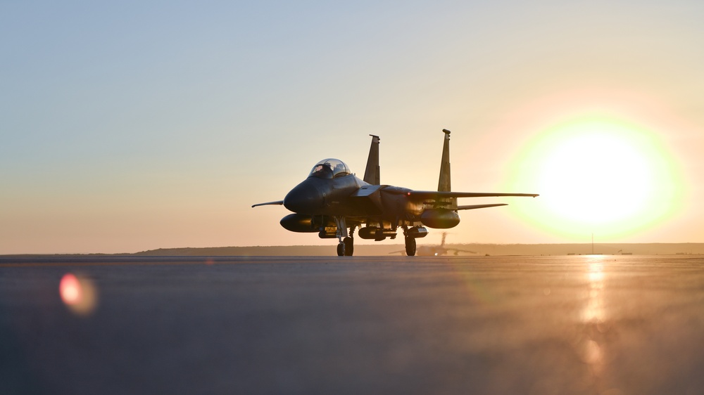 F-15E Strike Eagle and a Picturesque Sunset