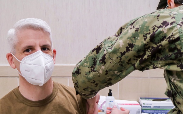 NSA Naples Triad Receives Second Dose of COVID-19 Vaccine