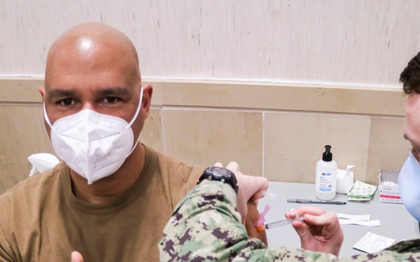 NSA Naples Triad Receives Second Dose of COVID-19 Vaccine